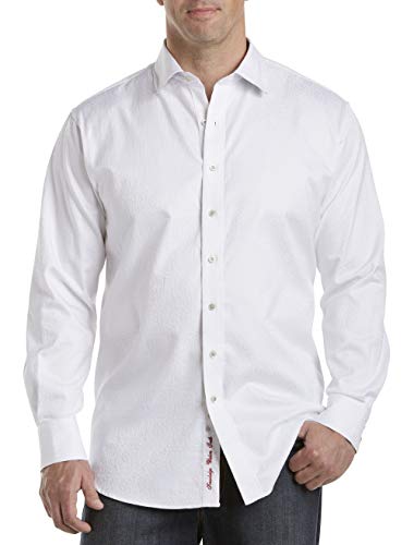 Robert Graham Windsor Sport Shirt, White, 1XLT