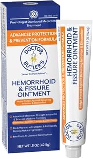 Doctor Butler's Advanced Hemorrhoid & Fissure Ointment - Lidocaine Hemorrhoid Treatment That Helps Protect Skin While Healing for Fast Acting Pain Relief, and Itch Relief* (1.5 oz. Tube)