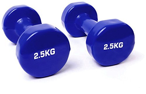 TNP Accessories Cast Iron Vinyl Lifting Dumbbell Training Set of Hand Weights Home Gym Exercise Pilates for Men or WomenAviable in (Multiple Colours, 0.5Kg -8kg (Pair)