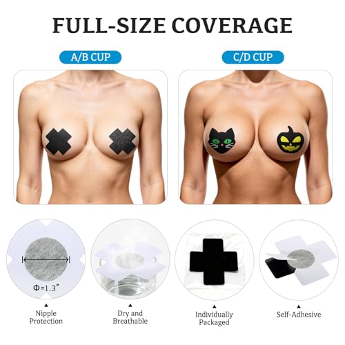 Image of Glitters Pasties Rave Pack Nipple Covers Stickers Disposable Sticky Breast Petals Bra for Women Rave Outfit Party