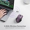 acer Mouse Wireless Ergonomico, mouse computer ottico USB senza fili, 2,4 GHz con ricevitore mini USB, 1600 DPI regolabile, 6 pulsanti, compatibile con PC/Mac/Laptop/Chromebook