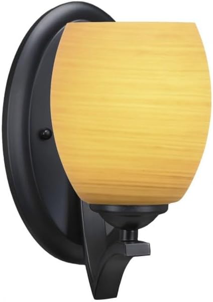 Toltec Lighting Zilo 1 Light Wall Sconce in Matte Black (551-MB-625)