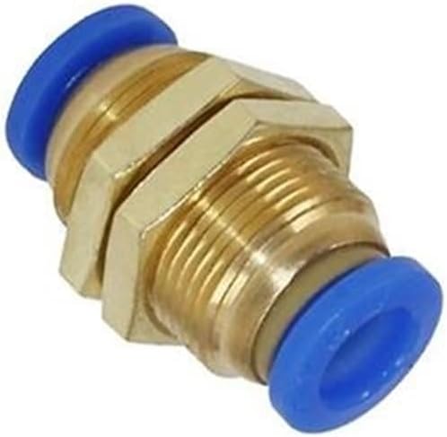 PM Air Couplings Tubes Quick Couplings for OD Tube Straight 4 6 8 10mm Copper Pneumatic Fittings Water Push Type Hose Fitting 1Pcs(8,1pcs)