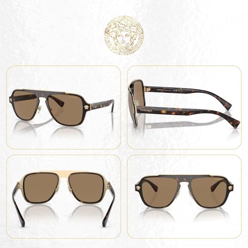 Image of Versace VE2199 MEDUSA CHARM Square Sunglasses For Men +BUNDLE with ACCESSORY EYEWEAR KIT