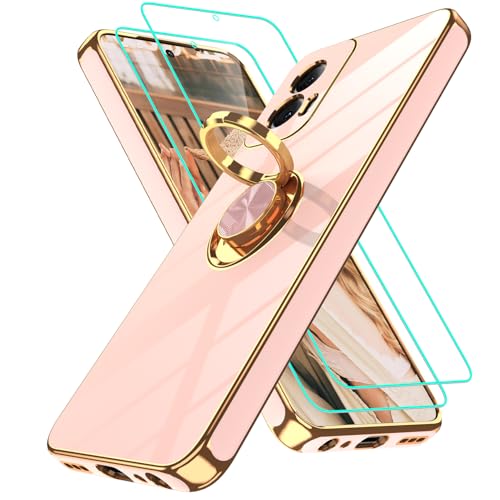 Coque Motorola Moto G Power 5G 2024 raffinée rose aux finitions dorées
