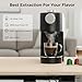 Umisu Espresso-Kaffeemaschine, 3-in-1, 20 Bar, Kaffeemaschine mit mehreren Kapseln, kompatibel mit NES Original/DG/gemahlenem Kaffee, 7 Lautstärke- und Temperaturstufen, für Zuhause und Büro (schwarz)