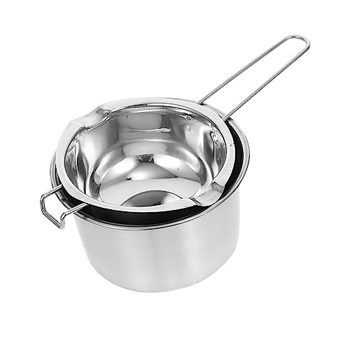 CONGARTENO Pentola Bagnomaria Acciaio Per Sciogliere Cioccolato Latte Cera Formaggio Ecc Impugnatura Ergonomica Resistente Facile Da Pulire