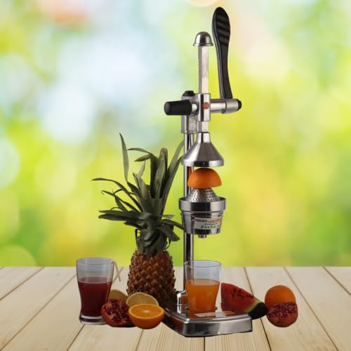BERG Aluminium Hand Press Citrus Fruit Juicer, Cold Press Juicer, Manual HandPress Juicer and Squeezer for Fruits -Home ...