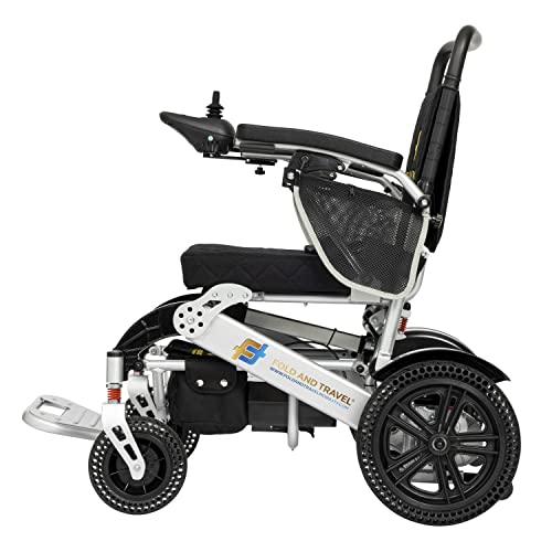 Auto Folding Lightweight Electric Wheelchairs for Adults Foldable Power Wheelchair (Gold)