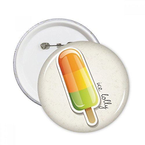 Pins badge bouton popsicle multicolore décoration vêtement ronde 5pcs