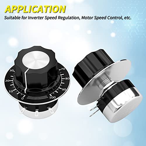 Joinfworld Potenciômetro de Filme de Carbono de Volta Única 10K Potenciômetro Rotativo 10K Ohm com B