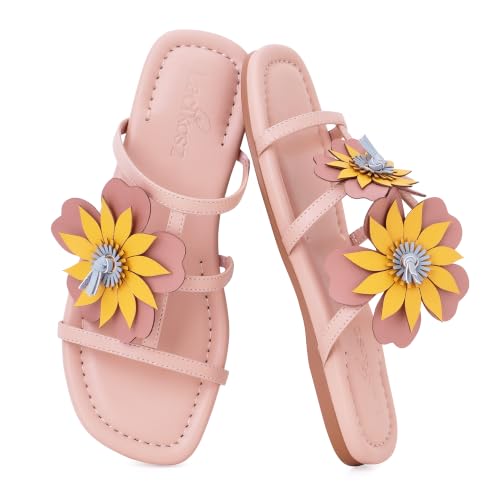 Image of LACIKOSZ Flower Flat Sandals for Women Calla Lily Sandals