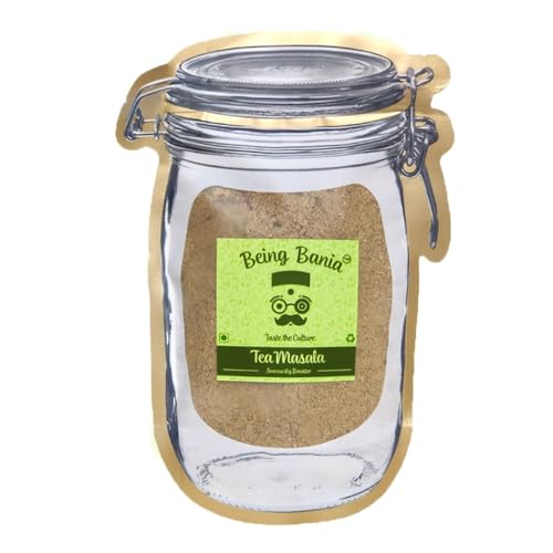 Image of Being Bania Premium Tea Masala - 100% Natural Ingredients | 100g in Pouch | 7 Spices | No Preservatives | Immunity Booster | Helps in Cold & Cough | Indian Chai Masala Powder