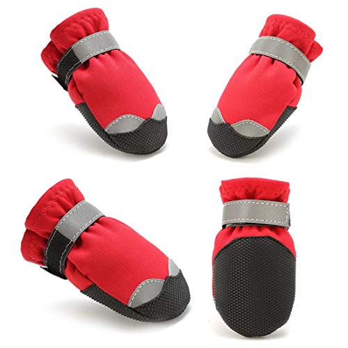 Stivaletti per cani, riflettenti, in gomma, per