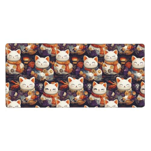 Tapis de souris XXL bords cousus anti-effilochage pour bureau