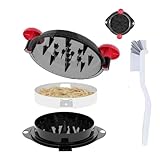 Chicken Shredder Tool Twist Pro - Large Meat Shredder for Chicken Breast, Pulled Pork, Beef with Upgraded Stainless Steel Spikes Wall Mounted Design BPA-Free Kitchen Essentials Gadgets (Red/Black)