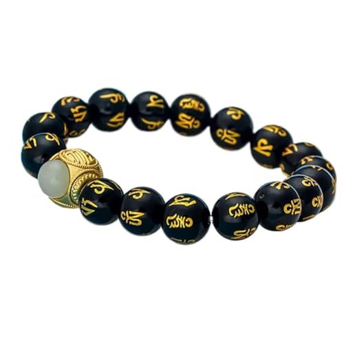 Bijoux Agate pour Femmes et Hommes avec Mantras bouddhistes de prière
