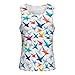 Paper Swallow Birds Men's Muscle Shirts Breathable Sleeveless Gym Tank Top Workout Undershirt 2XL