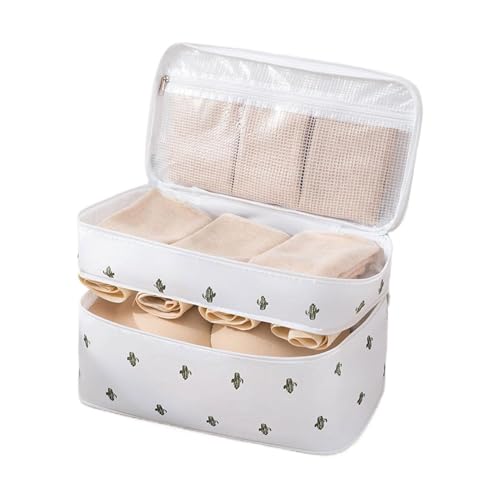 Bolsa de ropa interior | Bolsa de viaje multifuncional para ropa interior | Bolsa de ropa interior de doble capa | Organizador de viaje para ropa interior, bragas, calcetines y otros artículos