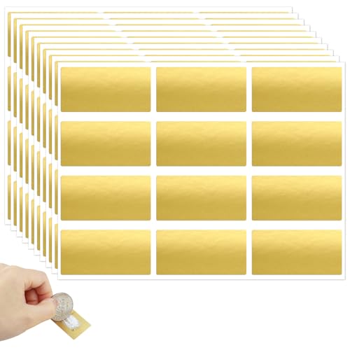 Cartes à gratter en or Svalor, 120 feuilles de surprises rectangulaires de 12 x 5 x 2,5 cm, étiquettes à gratter DIY pour cadeaux, bons de voyage, invitations de mariage