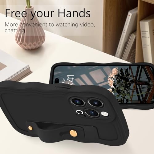 Coque iPhone 15 Pro avec dragonne ajustable et béquille intégrée - 4