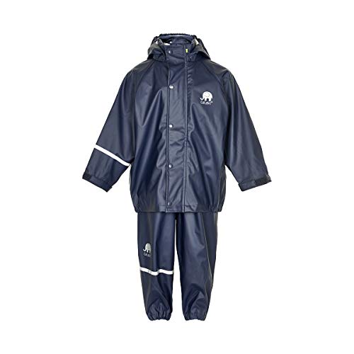 Image of CeLaVi European Kids Rain, Mud and Snow Suit for Boys Girls with Detachable Hood, Waterproof 2 Pcs Rain Set or Onepiece