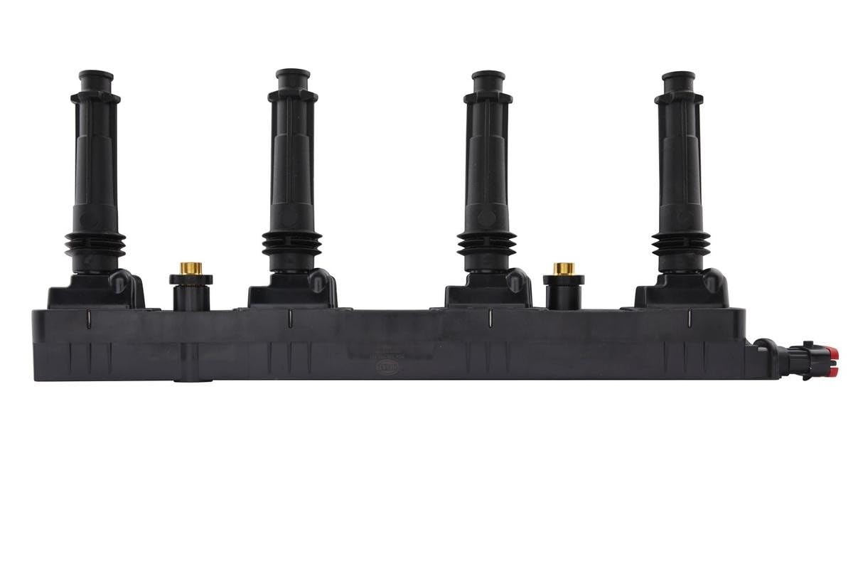 HELLA 5DA 358 000-331 Cewka zapłonowa - 12V - 6-biegunowy - łącznie ze złączem do świecy - przykręcany
