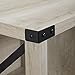 Walker Edison Sedalia Modern Farmhouse Metal X Entryway Bench, 48 Inch, White Oak