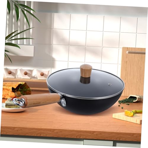 Sartén Wok de Hierro con Tapa y Mango de Madera miniatura 6