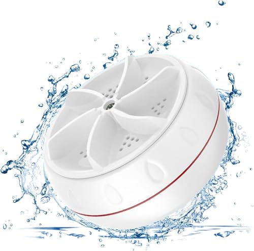 Mini lavadora portátil ultrasónica turbo portátil con USB para el hogar, negocios, viajes, universidad, casa rodante, apartamento, lavadora, calcetines, ropa interior y platos