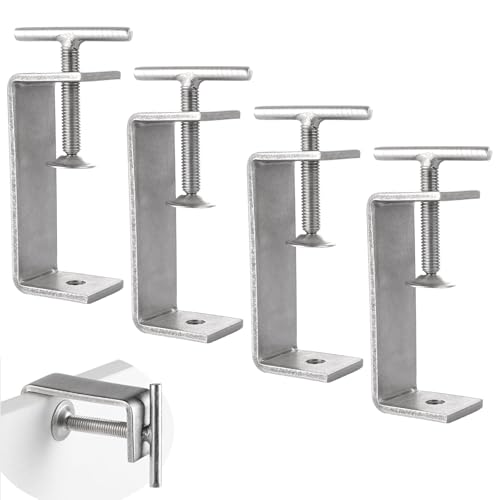 Lot de 4 pinces de fixation en acier inoxydable C - 50-90 mm - Pinces de fixation réglables - Ouvertures de mâchoire - Pinces de support pour soudure, menuiserie,...