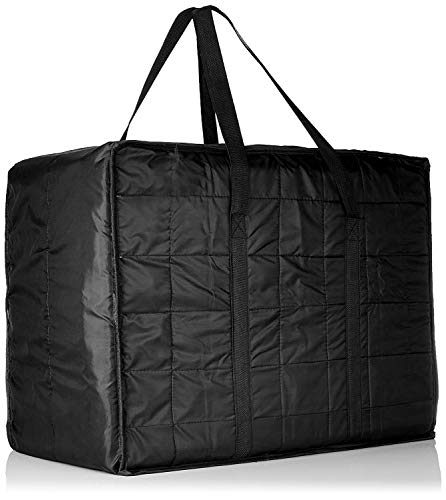 Image of Jumbo Attachi Bag in Soft Parachute Material, Blanket Cum Suitcase Bag (Black, Pack of 2)