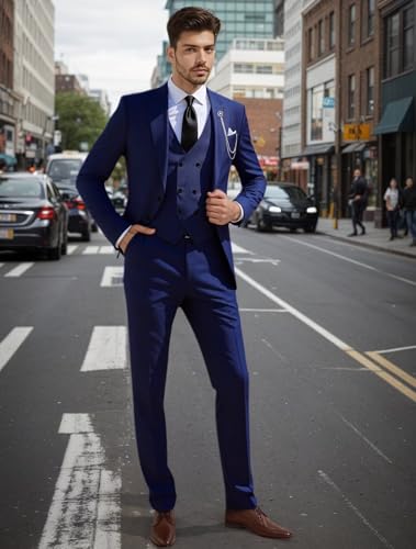 Suits for Men Slim Fit Double Breasted Suit Men 3 Piece Blazer Vest Pants Sets Men's Suits Wedding Prom Business4