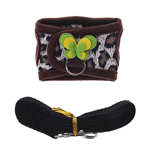 Kcjhagbd Small Pet Leash Harness Vest Adjustable Comfortable Walking Training for Small Pet Ferret Chinchilla Hamster Small Animals Decorations
