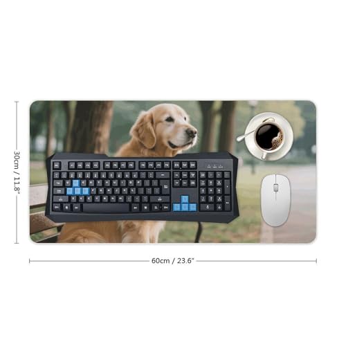 Desk Pad Protector 24x12 Inch Extended Dog Resting miniatura 2