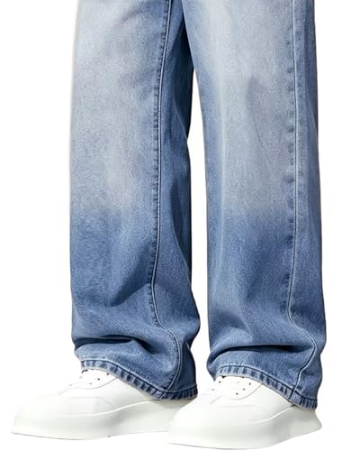 Image of Baggy Jeans for Men Y2K Streetwear Vintage Wide Leg Loose Fit Denim Pants Hip Hop Skater Carpenter Jeans