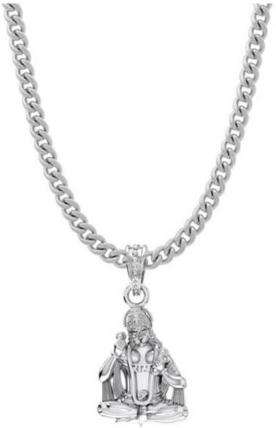 Pendentif en argent sterling Hanuman le cadeau idéal avec chaîne gourmette 55cm