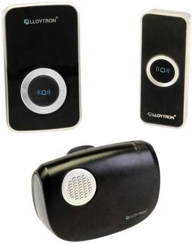 Lloytron B7506BK 32-Melody Plug-In Wireless Door Chime with MiPs - Black