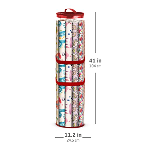 image for ZOBER Wrapping Paper Storage Containers - 40 Inch Gift Wrapping Organi
