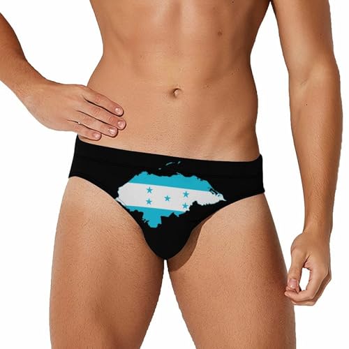 Flag Map of Honduras Men's Swim Brief Sexy Bikini Swimwear Swimsuit Trunks Bathing Suits