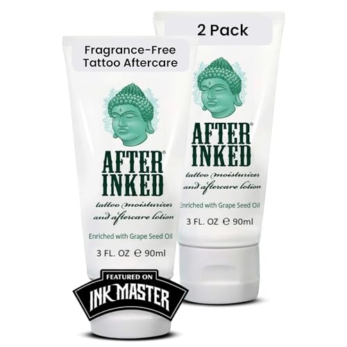 After Inked Tattoo Aftercare Lotion &amp; Moisturizer, Balm, 3oz Tube (2-Pack)