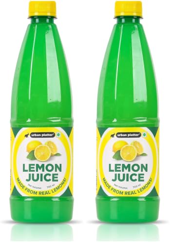 Image of Urban Platter Lemon Juice Concentrate, 700ml (Equivalent of 70 Lemons | Quick and Easy | Ideal for Beverages and Daily Use) (Pack of 2)