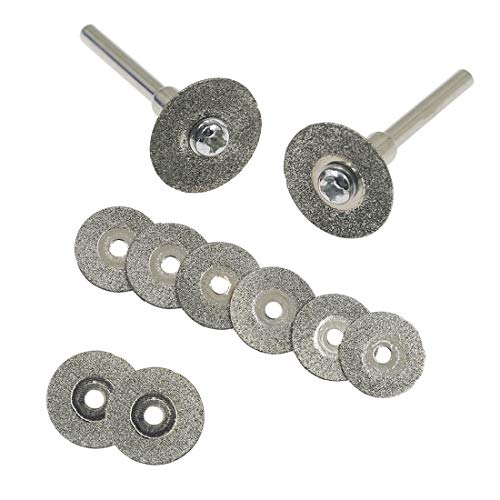 Btmb 10Pcs 16Mm Diamond Cutting Wheel Cut Off Discs Coated Rotary Tools With Mandrel For Dremel #TOP7