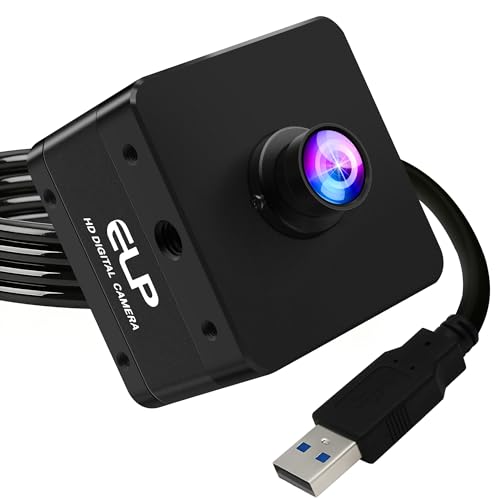 ELP High Speed 4K 60FPS USB Camera for Computer Mini UVC 2160P USB3.0/2.0 Lightburn Cameras for Windows Linux Mac Pi Fast Frame Wide Angle 100(H) IMX678 Webcam for PC Laptop Jetson Nano