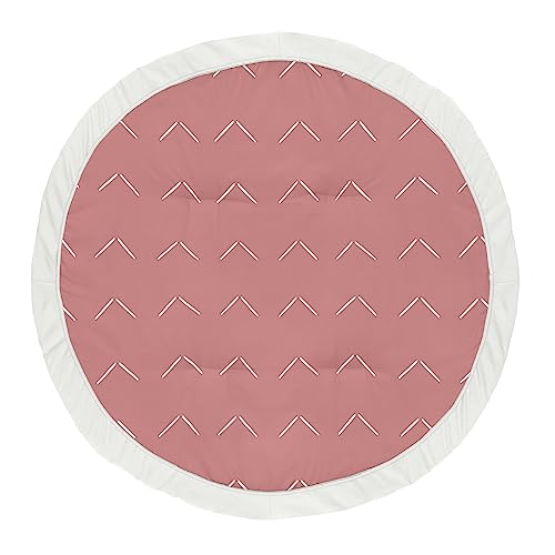 Image of Sweet Jojo Designs Mauve Pink Boho Arrow Girl Baby Play Mat Tummy Time Activity Infant Playmat Playpen Tent Teepee Floor Dark Rose Modern Bohemian Farmhouse Shabby Chic Tribal Ivory Arrow Diamond Tuft