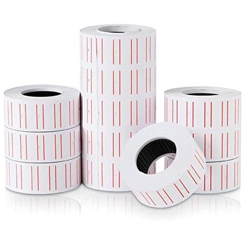 DSL 12 Rolls White Price Label MX5500 Price Tag Gun Labeling 22mm x 12mm / CT1 Cover
