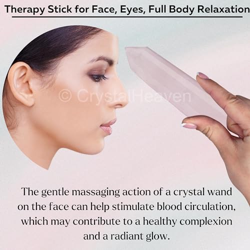 Image of Crystal Heaven Rose Quartz Wand-Pointed Crystal Wand For Energy Healing,Chakra Balancing,Meditation And Home Decor-Crystals And Healing Stones For Gift