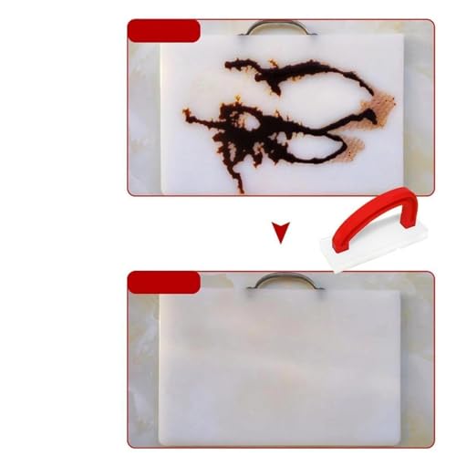 Tabla de cortar limpia y desinfectada con el raspador de cocina rojo duradero de 17x6x9cm 8