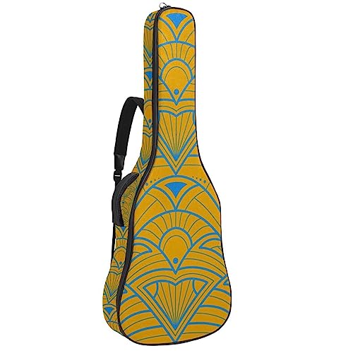 Housse pour guitare acoustique – Motif fleurs géométriques – Jaune – Grand étui pour guitare compatible avec la plupart des tailles de guitare, Multicolore., 42.9×16.9×4.7 in, Motif imprimé tendance - Les Beatles, Paul McCartney, John Lennon, RIngo Starr, George Harrison Housse pour guitare acoustique – Motif fleurs géométriques – Jaune – Grand étui pour guitare compatible avec la plupart des tailles de guitare, Multicolore., 42.9x16.9x4.7 in, Motif imprimé tendance