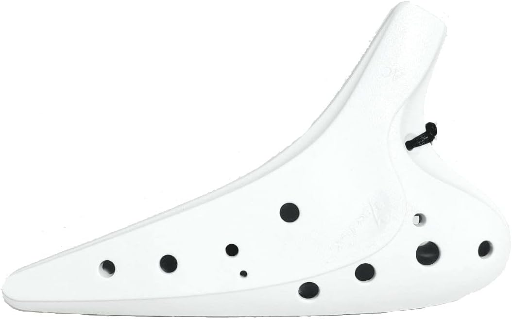 Bravura 12 Hole Ocarina – Alto C – White Durable Plastic - Sweet Potato flute – Focalink - Easy to play - Perfect for First Timers – Free Tutorial
